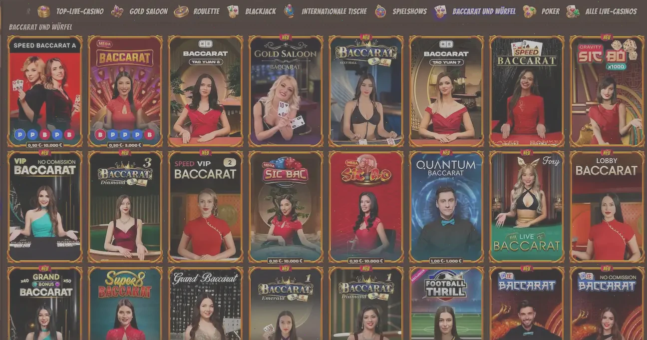 Live baccarat a poker stoly v Alawin Casino